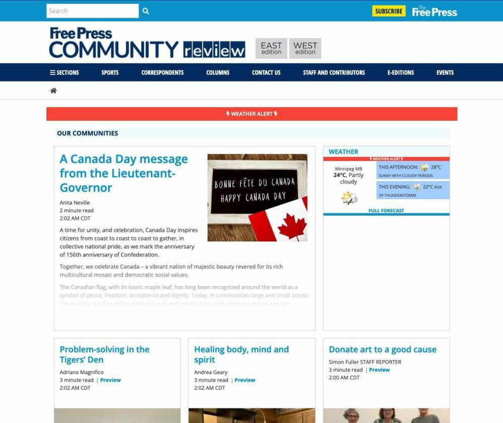 fpcommunityreview.com
                                As of July 5, all Free Press Community Review content can be viewed online at fpcommunityreview.com