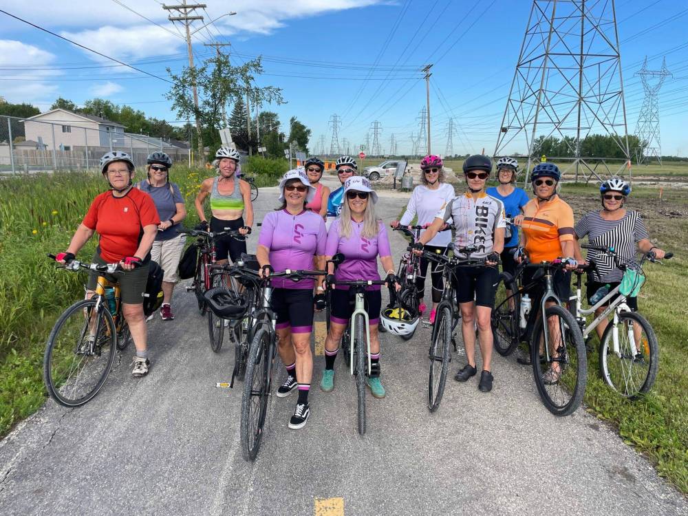 Supplied photo
Cycling With Sarah is a regular ride through northeast Winnipeg for women aged 55-plus organized by Sarah Gravelle-MacKenzie.