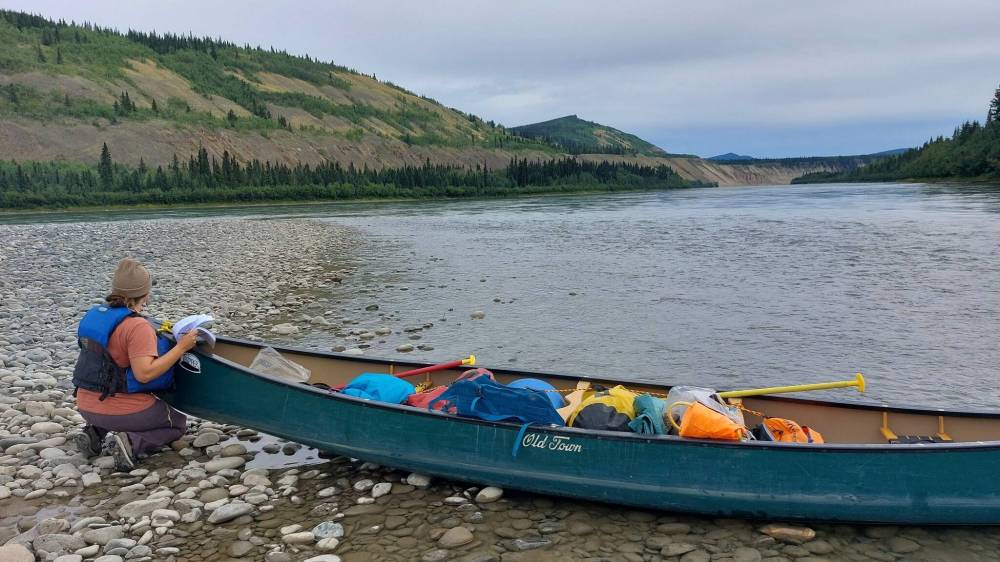 Photo by RoseAnna Schick
Travel columnist RoseAnna Schick and her niece, Brittani Schick (pictured), canoed over 700 kilometres along the Yukon River last month.