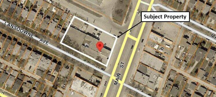 Supplied image
A combined subdivision, rezoning and variance application to allow for a seven-storey, 72-unit apartment building at 1488 Main St. has been approved by the Lord Selkirk–West Kildonan Community Committee. Approximately 40 per cent of the units are to have affordable rents, starting at $605/month.