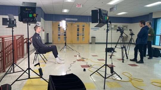 Supplied photo courtesy of Rylan Dyck
The Fourth Legacy, a mini-documentary created by a team of RRC Polytech students, featured interviews with Winnipeg Sea Bears players Simon Hildebrandt (above) and Chad Posthumus.