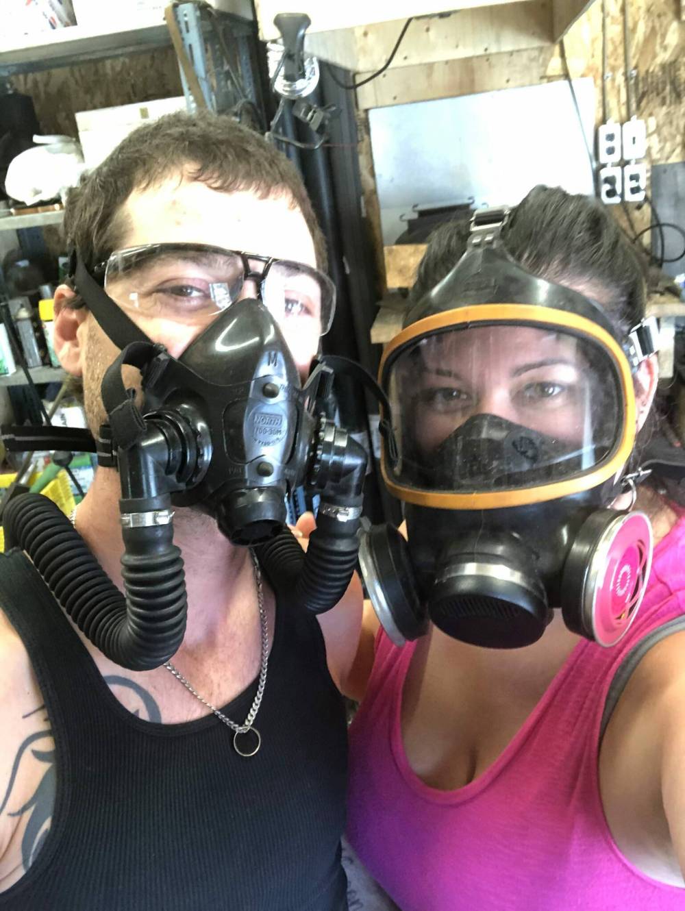 Supplied photo
Steve Dupras (left) and Michelle King, a Transcona couple, operate a flooring business, as well as their own side-businesses as well: Dupras Metal Works and Winnipeg Custom Pet Furniture.