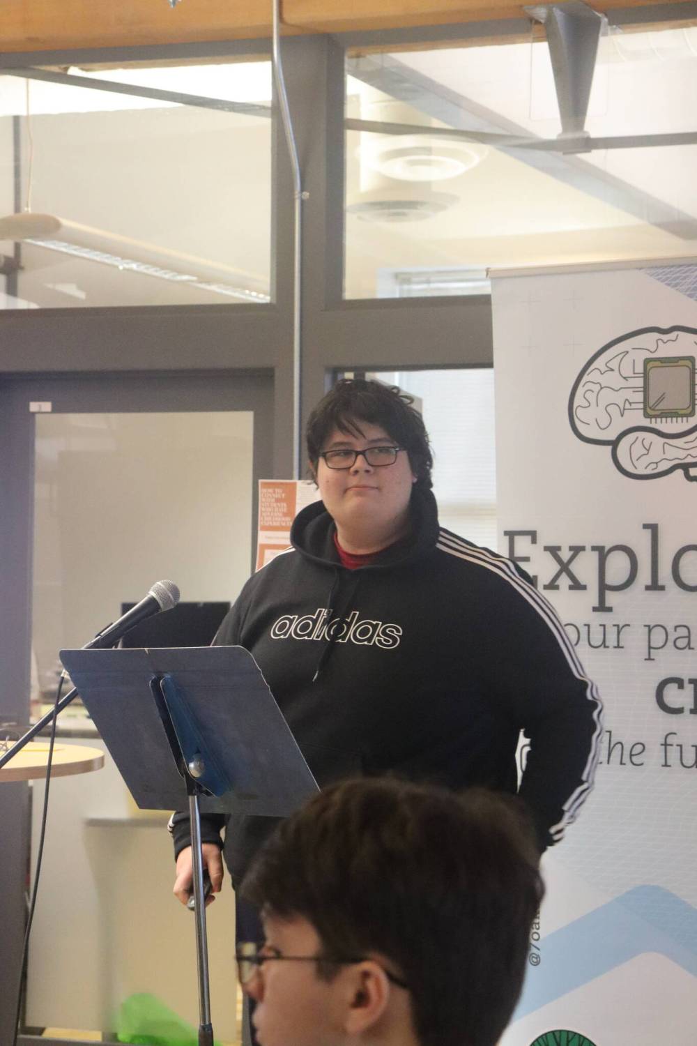 Photo by Emma Honeybun
Aiden Desjarlais, a Grade 12 student, is one of 18 students who took part in Seven Oaks School Division’s Tech Hub this year. The group completed a video game, with the help of industry professionals.