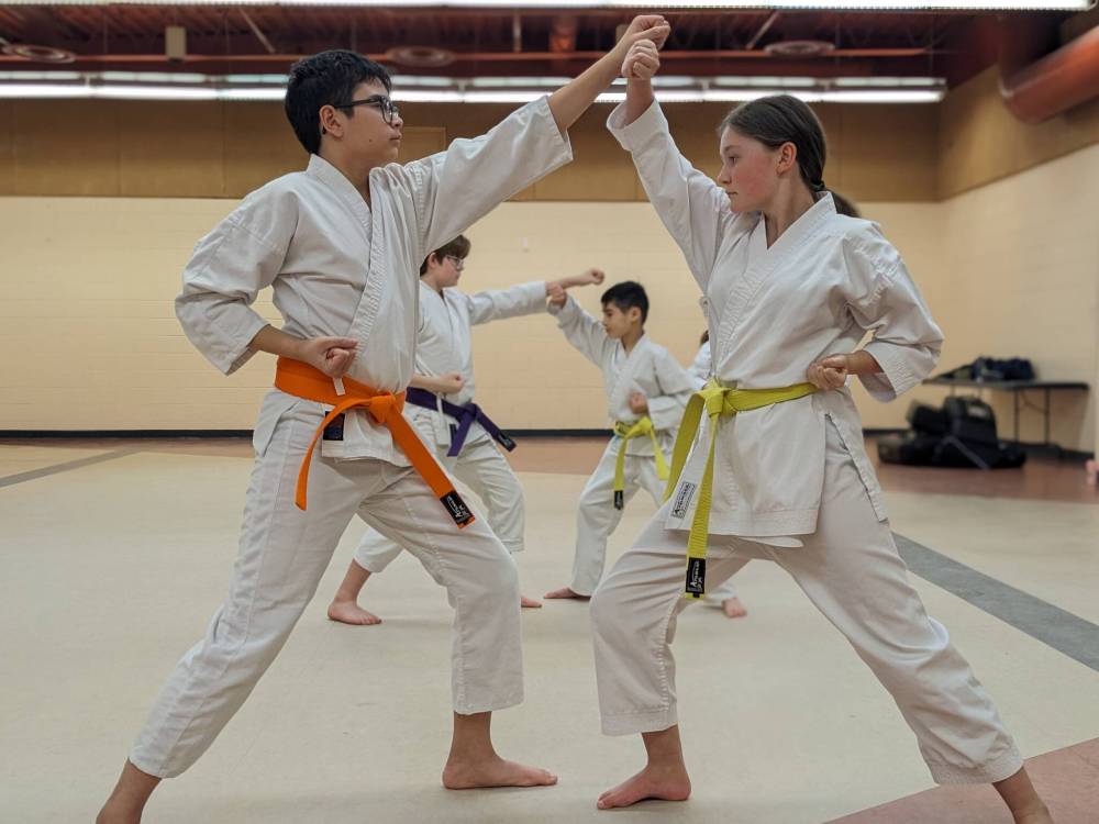 Supplied image courtesy of Joel Crisp
JKA Winnipeg West Karate students pictured at a recent class on March 7. Currently, registration is open for beginner and intermediate students alike — with new classes beginning on April 4.