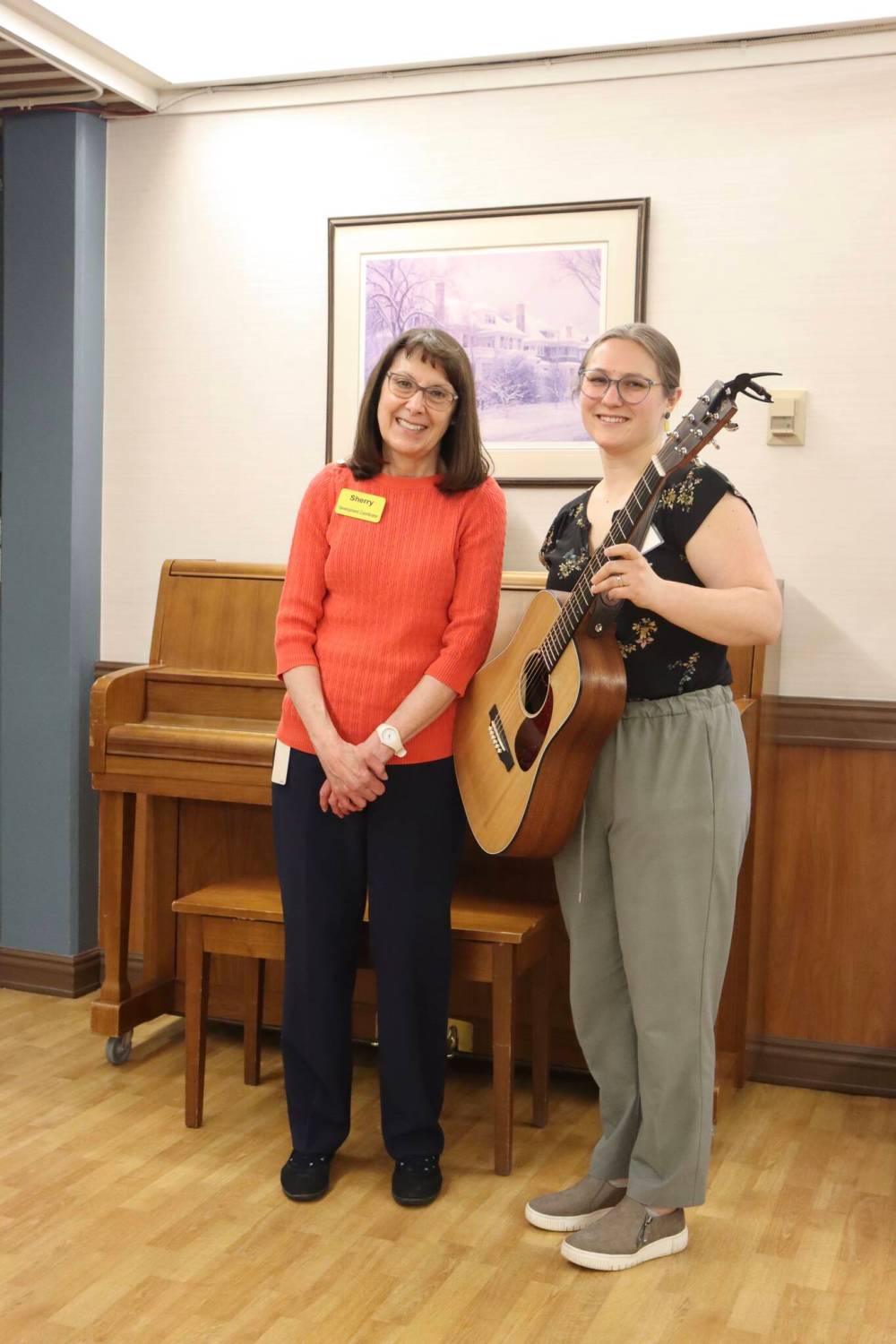 Photo by Emma Honeybun
Sherry Heppner (left) and Naomi Friesen pictured after the very first Tune-Up Cafe at The Convalescent Gome of Winnipeg. The program aims to help those with types of dementia through melody and song.
