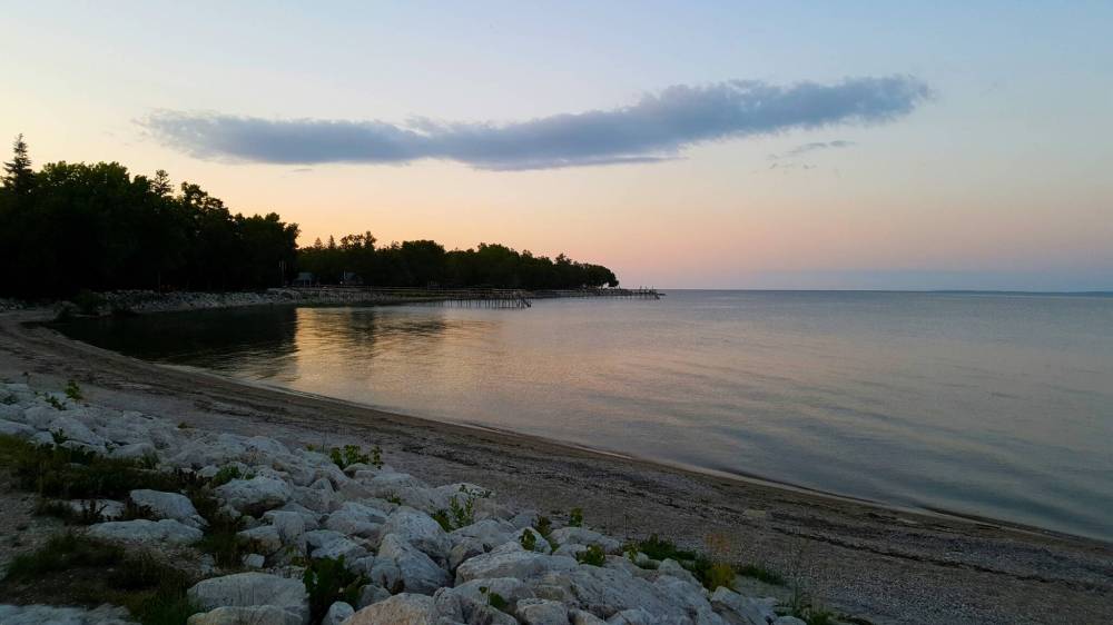 Photo by RoseAnna Schick
Winnipeg Beach at dusk. This beach on the west side of Lake Winnipeg has been a popular holiday and day-trip destination for more than a century.