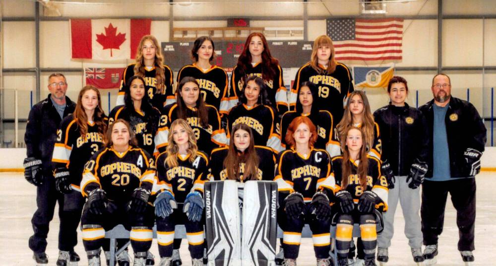 Supplied photo
The Garden City Gophers girls hockey team is among the top teams in Division 2 of the Manitoba Women’s High School Hockey League this season.