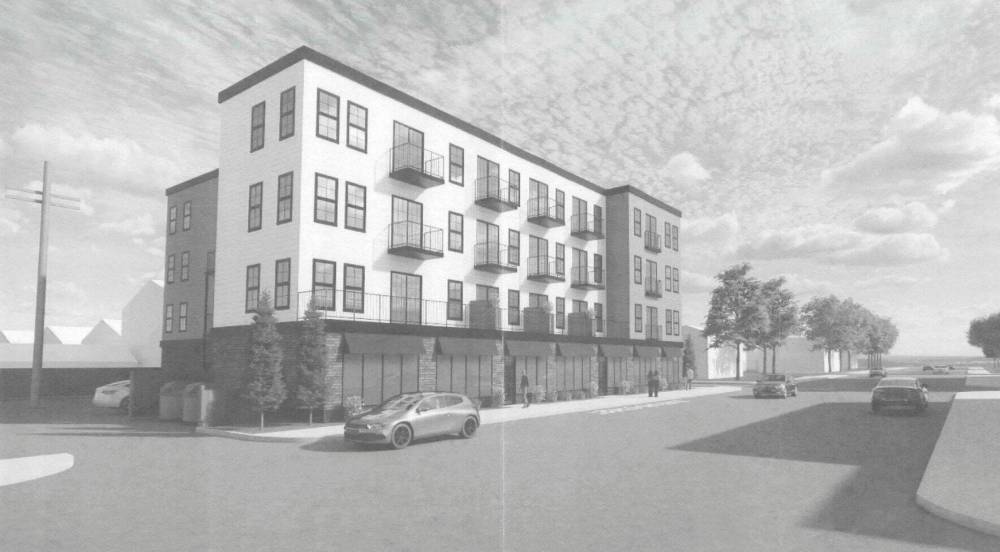 Supplied image
Following a public hearing on Feb. 24, the City Centre community committee rejected a zoning agreement amendment for a proposed mixed-use development at 915 McMillan Ave.