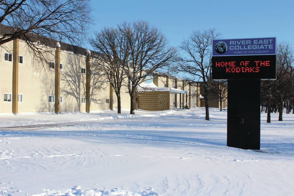 File photo
The River East Transcona School Division held a meeting on Feb. 26 to address concerns from parents of students in the division’s German-English bilingual program. In-division students, the division assured parents, will be able to continue attending schools the program is offered in, including River East Collegiate (pictured), whether or not they live within that school’s catchment.