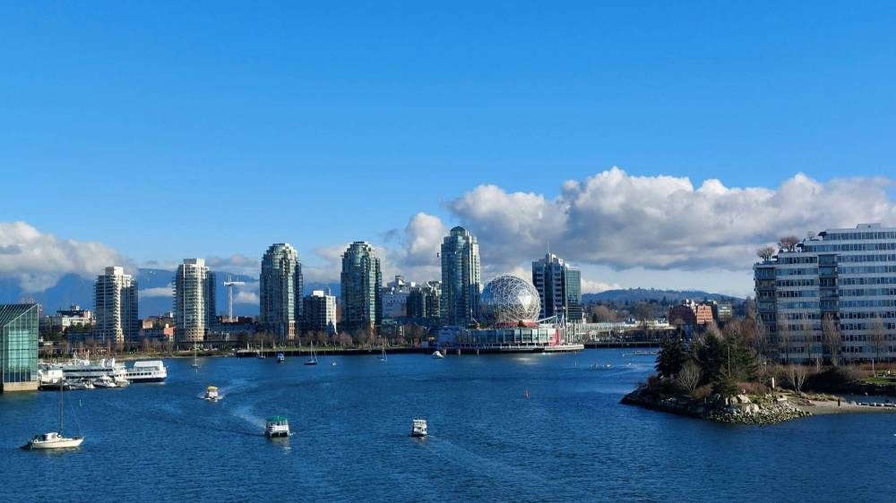 Photo by RoseAnna Schick
A view of Vancouver’s False Creek, with Science World (domed building) and part of the city’s impressive skyline.