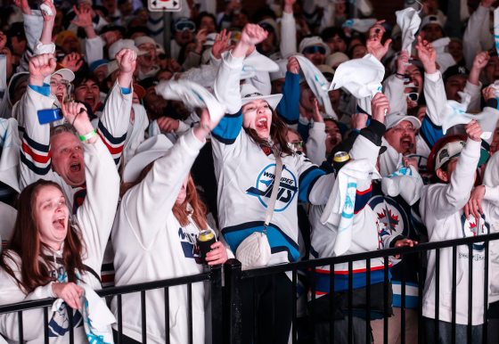 Free Press file photo – It’s nearly that time again. Details of the Winnipeg Jets playoffs Whiteout street parties will be announced on Tuesday, April 8.