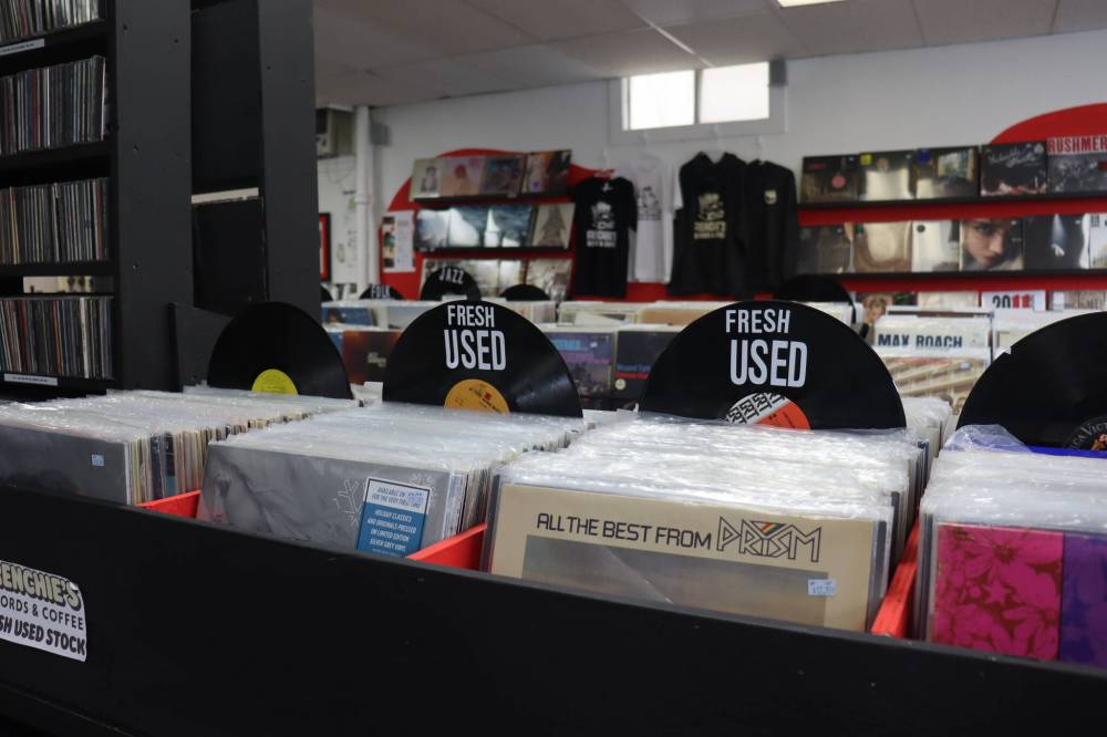 Photo by Emma Honeybun
Frenchie’s Records & Coffee is one of several locally owned businesses taking part in this year’s Record Store Day, the global, biannual event which aims to uplift local businesses, artists, and music fans. This year’s celebration will take place on April 12.