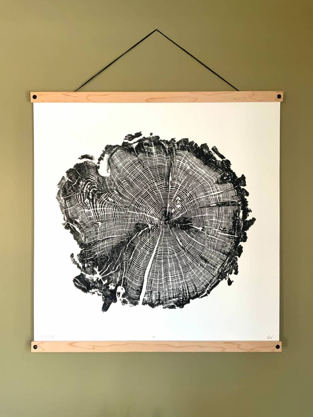 Supplied photo
Oak II, a print of the rings of an oak tree by Pam Oak Gerbrandt. The Charleswood-based artist is doing a limited run of 30 prints taken from the rings of oak trees that were recently taken down in Wildwood Park, 20 per cent of the funds from the sales of which will go towards Wildwood Park Community Centre’s tree planting efforts.