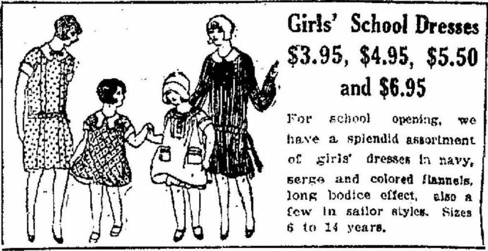 Free Press archive
Robinson Department Store advertisement, Aug. 29, 1925, Winnipeg Free Press.