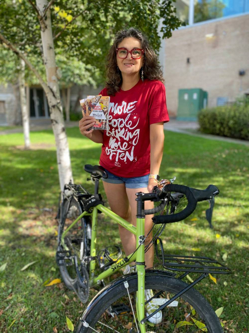 Photo by Sheldon Birnie
Patty Wiens, Winnipeg’s ‘Bike Mayor’, is the author of That’ll Never Work Here: Challenging the Myths Around Biking in a Winter City, which is available now from Great Plains Press.