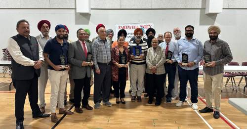 Supplied photo
                                At this year’s fall farewell party, the Maples Seniors Indo-Canadian Society recognized seven community leaders/elected officials, primarily for their community services in north Winnipeg. A crystal plaque was presented to each awardee.