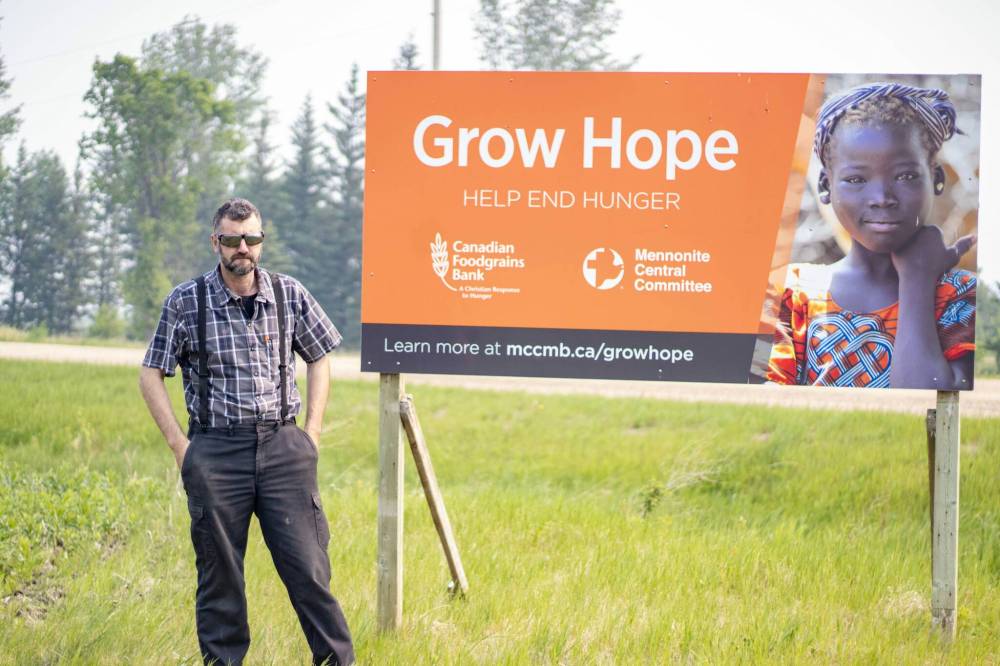 Supplied photo by Josh Paetkau/MCC
Grow Hope farmer Joseph Hofer from Greenwald Hutterite Colony.