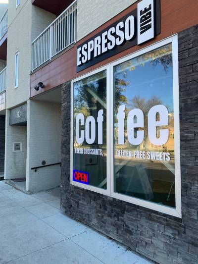 Supplied photo
                                EspressoVIBE, located at 113 St. Anne’s Rd., opened its doors in August.