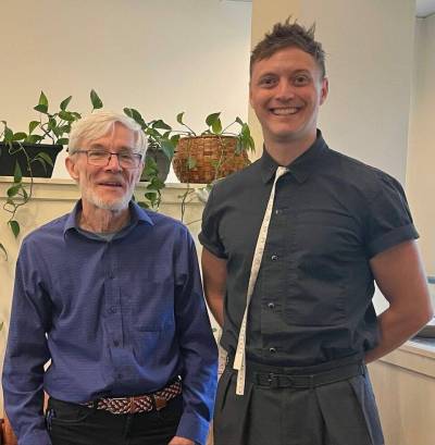 Supplied photo
                                Steve Lennon and Lennard Taylor at their Sunday best reflecting on “the tapestry of life.”