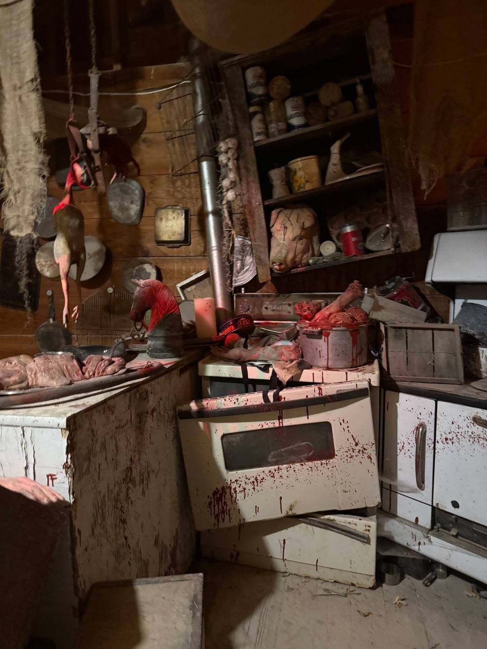 Photo by Emma Honeybun
Six Pines Haunted Attractions features multiple haunted houses with varying levels of creepiness. ‘Pinky’s Bloodbath,’ (pictured here) is at the top.