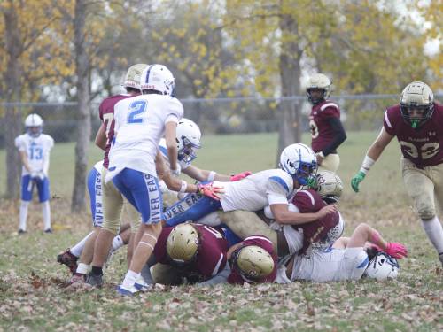 File photo
                                The Crocus Plains Plainsmen defeated the River East Kodiaks 35-28 in Winnipeg High School Football League playoff action in Brandon, Man., on Oct. 22. Crocus Plains and the Sturgeon Heights Huskies will face off in the AAAA Tier 1 consolation final on Oct. 29.