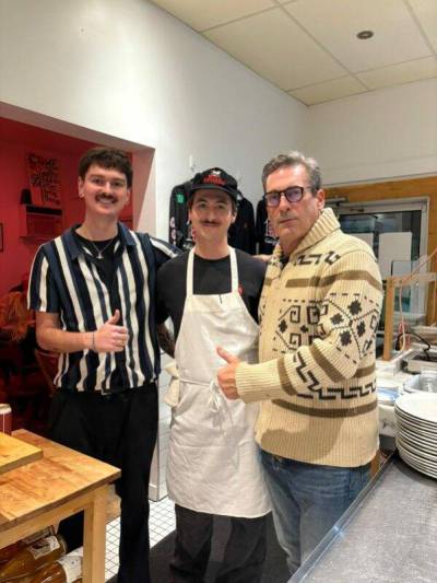 File photo
                                Star actor Jon Hamm, pictured recently at Vera Pizza, has been out and about a lot while shooting a project in Winnipeg. He&rsquo;s attended a Jets game, went to the Grey Cup game and even drove out to Stonewall to catch a movie in a small theatre.