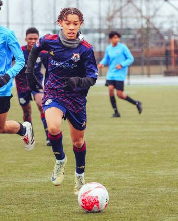 Supplied photo
                                Dreyson Frazer plays at the premier level for Bonivital Soccer Club.