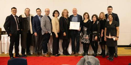 Supplied photo
                                The team at Dakota Community Centre is pictured at the General Council of Winnipeg Community Centre&rsquo;s Above & Beyond awards event last month
