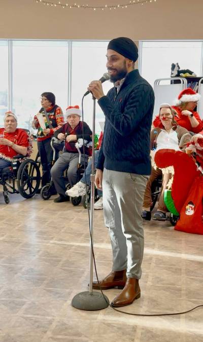 Supplied photo
                                McPhillips MLA JD Devgan attended the residents&rsquo; parade at Actionmarguerite St. Joseph last month.