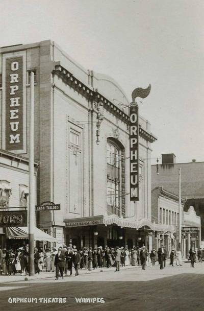 Robert McInnes postcard collection
                                The Orpheum Theatre on Fort Street is depicted in this undated photo.