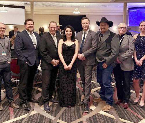 Supplied photo
                                Fort Richmond MLA Jennifer Chen (centre) and provincial ministers attended the Manitoba Beef Producers&rsquo; 47th President&rsquo;s Banquet last month in Brandon, Man.