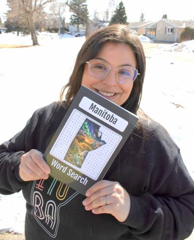 Supplied photo
                                Maria Albo makes and sells word search books. Her latest is Manitoba-themed.
