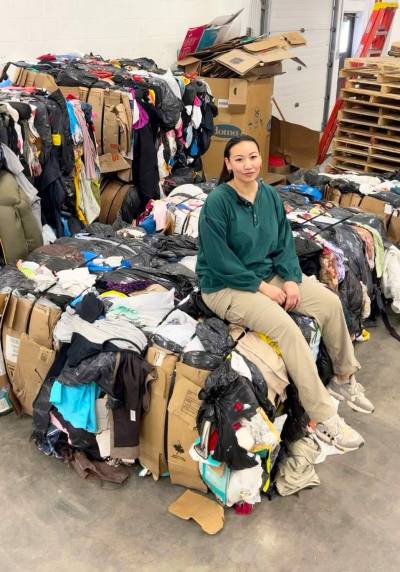 Supplied photo
                                Alisha Murray, of Reclothify, is pictured in the company&rsquo;s warehouse. Reclothify will be sponsoring events and a fashion show at The Forks on Earth Day &mdash; Wednesday, April 22.