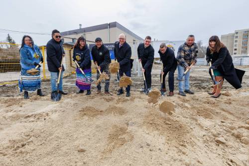 Free Press file photo
                                Manitoba Housing Minister Bernadette Smith (far right), Winnipeg mayor Scott Gillingham, Winnipeg West MP Doug Eyolfson and Chief Herb Greene of Shoal Lake 40, joined others last week for a ground-breaking ceremony at 2675 Portage Ave., where construction is about to begin on a new affordable housing complex.
