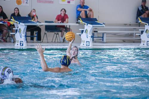 Supplied photo
                                Jayden Del Campo (facing camera), an École Secondaire Kelvin High School alumnus who is currently a freshman at McKendree University in Illinois, playing water polo in the NCAA, will play for Team Canada&rsquo;s 19U squad at the Pan American championships in Bauru, Brazil in September.