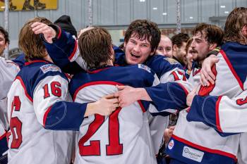 Supplied photo by Isaiah White
                                The Transcona Railer Express are the 2025-26 Manitoba Major Junior Hockey League champions, defeating St. Boniface Riels 5-0 in Game 7 on April 28.