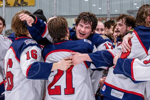 Supplied photo by Isaiah White
                                The Transcona Railer Express are the 2025-26 Manitoba Major Junior Hockey League champions, defeating St. Boniface Riels 5-0 in Game 7 on April 28.