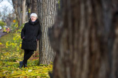 File photo by Mikaela Mackenzie
                                Writer, environmental activist, and documentary filmmaker Erna Buffie has a new book, Out on a Limb, about urban forestry out on May 19. The book is the third instalment in the City Project series from Great Plains Press.