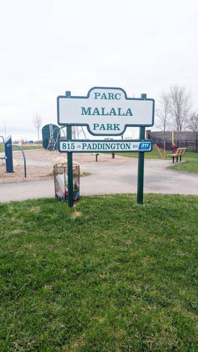 Photo by Sandy Nemeth
                                Malala Park in River Park South is named for Malala Yousafzai, who was shot by a Taliban gunman while returning home from school in the Swat Valley of Pakistan, targeted because advocacy the rights of women and girls.he was awarded the Nobel Peace Prize in 2014.