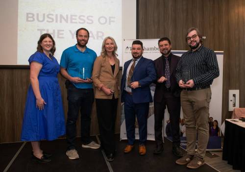 Supplied photo by Chris Jensen Studios
                                Winners of the Assiniboia Chamber of Commerce&rsquo;s 2026 Business Excellence Awards were presented with their awards at the ACC&rsquo;s recent annual general meeting.