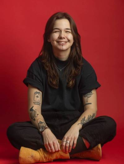 Supplied photo
                                Sunday Queskekapow (pictured) has launched a new initiative called Bannock for Binders, where they will be selling bannock at pop-up events throughout the summer to raise money for Pride organizations in Northern Manitoba.