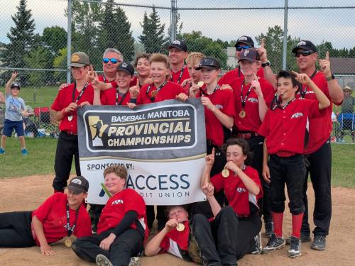 Supplied photo
                                East St. Paul won the 15U A (Zone 1) provincial baseball title on July 5, defeating Dakota 13-3 in the final.