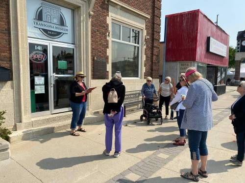 File photo
                                 Transcona Museum curator Alanna Horejda, pictured here in 2025, conducts a walking tour through historic downtown Transcona.