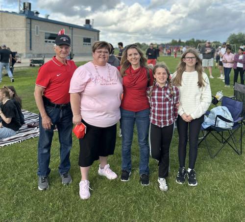 Supplied photo
                                Billie Cross, MLA for Seine River, celebrating Canada Day with community members at Highbury School.