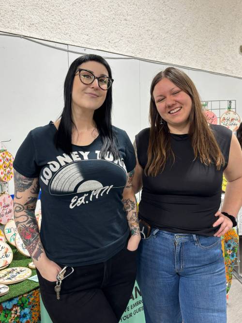 Supplied photo
                                Herbivore Haven co-organizers Caitlin Sikora (left) and Brittany Martens are pictured here at a previous event. Their next market will be held on Sunday, Aug. 29 from 10 a.m. to 3 p.m. at Winakwa Community Centre, located at 980 Winakwa Rd.