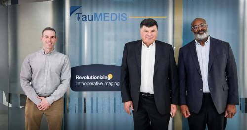 Supplied
                                 Taumedis co-founders (from left): Mike Lang (CTO), Gordon Klimenko (chief engineer), and Henry Floreal (CEO).