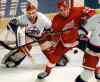 KEN GIGLIOTTI / WINNIPEG FREE PRESS FILES
Jets goalie Nikolai Khabibulin watches the puck through traffic in playoffs against Detroit.