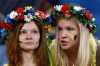 Ukraine fans wait for the start of a Euro 2012 soccer match in Donetsk, Ukraine, Tuesday, June 19, 2012. THE CANADIAN PRESS/AP, Kirsty Wigglesworth
