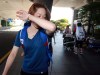 South Korea's badminton player Ha Jung-eun arrives in South Korea, Saturday, Aug. 4, 2012 after being kicked out of the women's doubles at the London Olympic Games. THE CANADIAN PRESS/AP, Yonhap, Lim Hun-jung