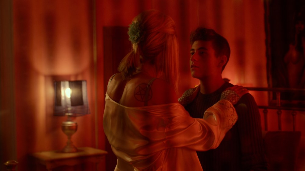 FARPOINT FILMS
Teen Lust stars Skins’ Jesse Carere, right, as a boy desperate to lose his virginity… so his devil-worshipping parents don’t sacrifice him in a satanic ritual.